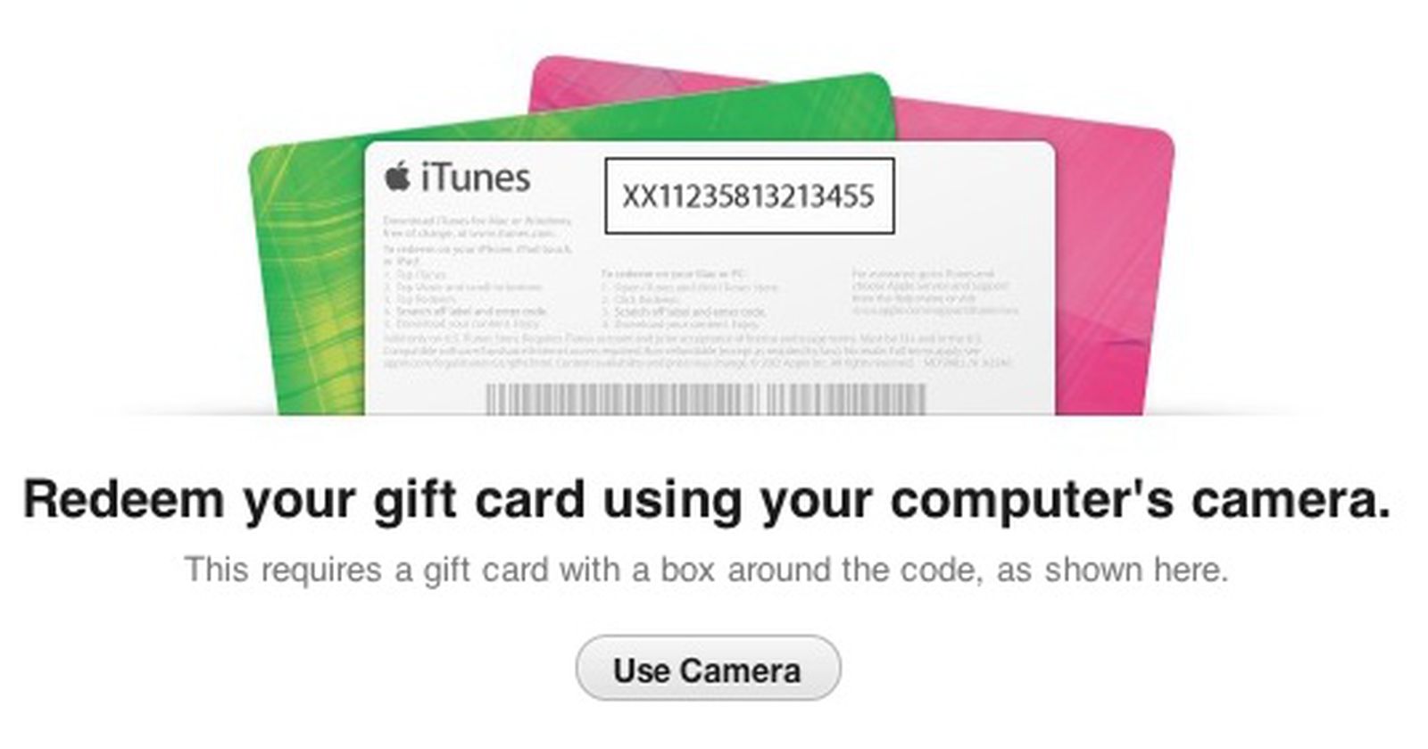 iTunes 11 Store Adds Gift Card Redemption Via Camera - MacRumors
