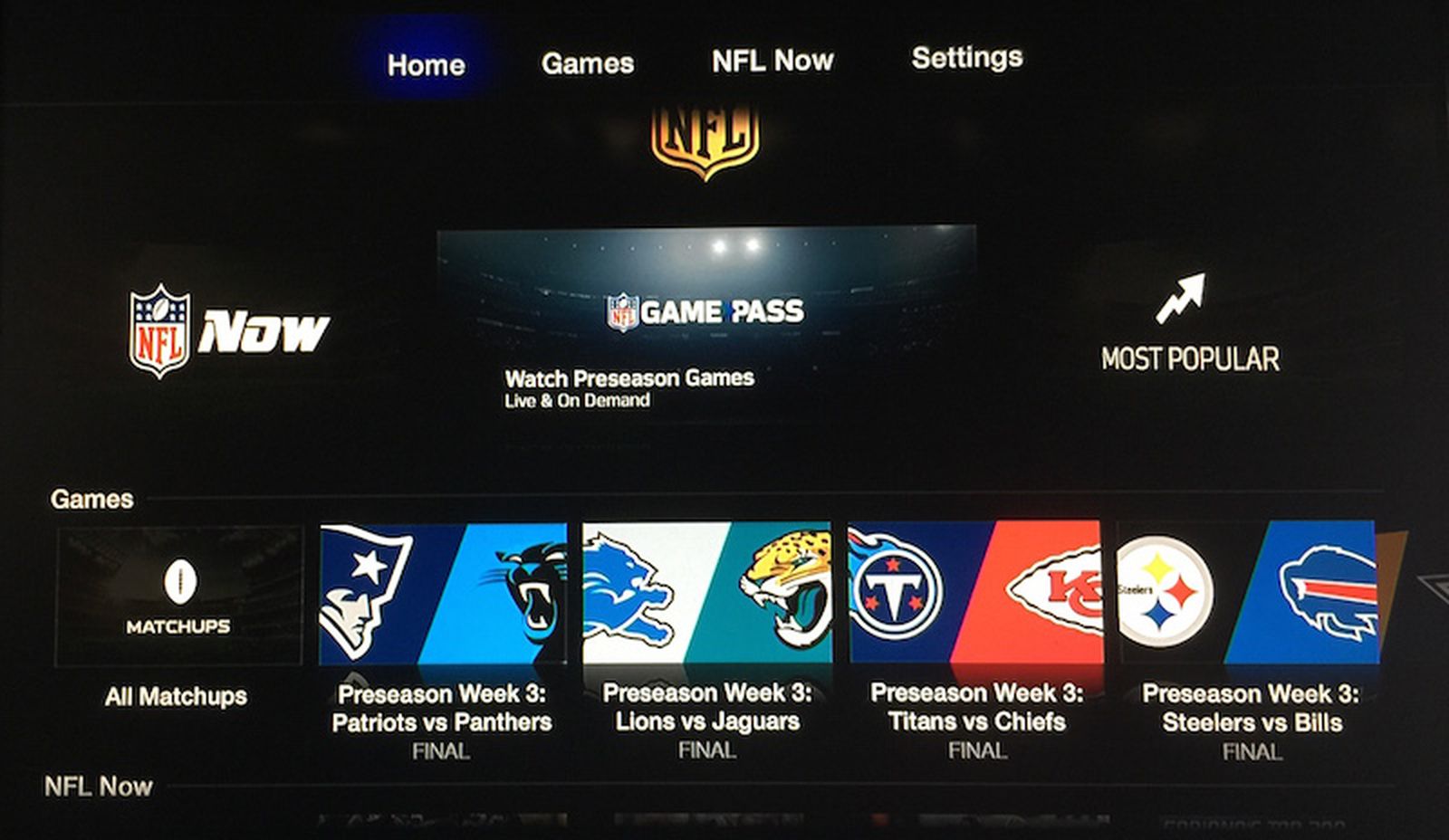 Apple TV Gains Updated NFL Channel With Game Pass Integration