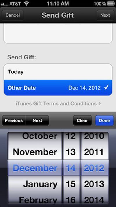 app store gift date