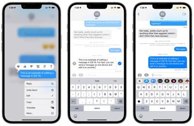 imessage editing ios 16