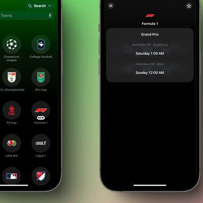 Apple Sports F1 Racing