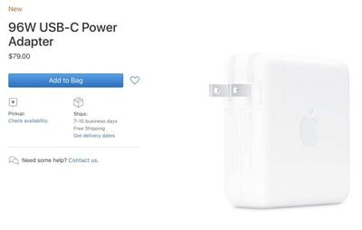 96w usb c power adapter apple