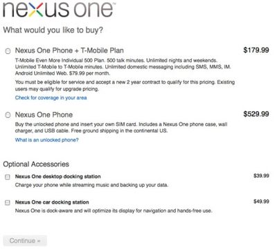 093053 nexus one order page