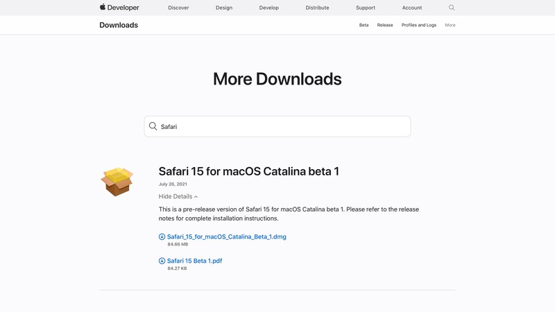safari technology preview for macos catalina