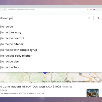 brave search engine results