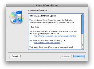 Apple Releases Iphone Firmware 2 0 1 Macrumors