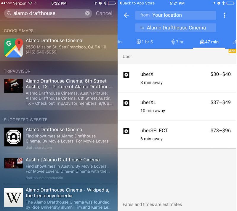 Google Maps Updated With Ride Services Tab and Spotlight Search ...