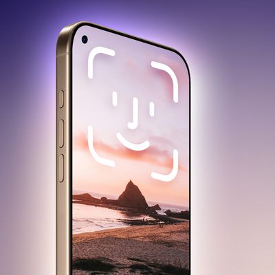 iPhone Top Left Hole Punch Face ID Feature Purple