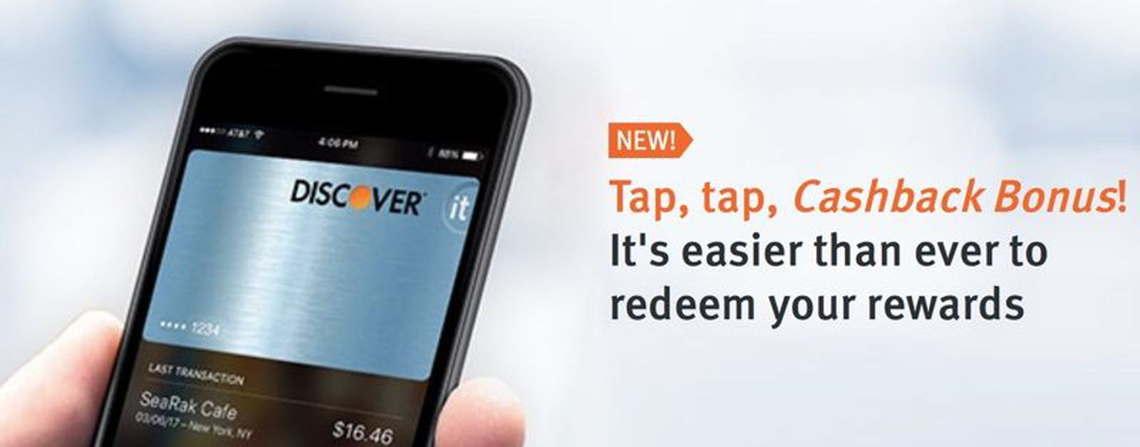 Discover Now Lets Apple Pay Users Redeem Cashback Bonuses for Purchases