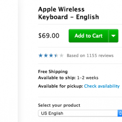 Apple Wireless Keyboard 1 to 2 Weeks