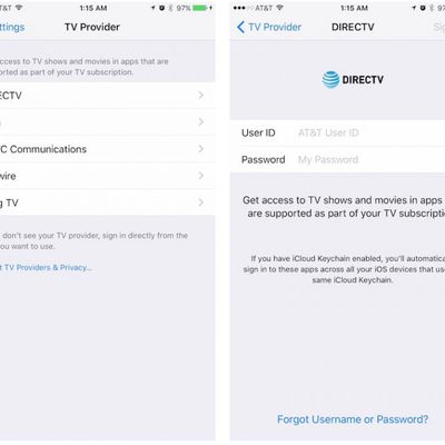 ios tv provider directv