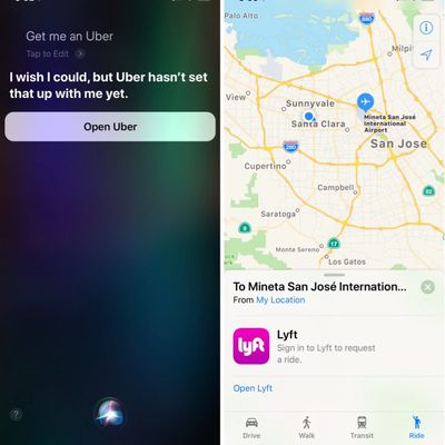 siriapplemapsuberintegration