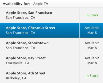 apple tv bay area march 8