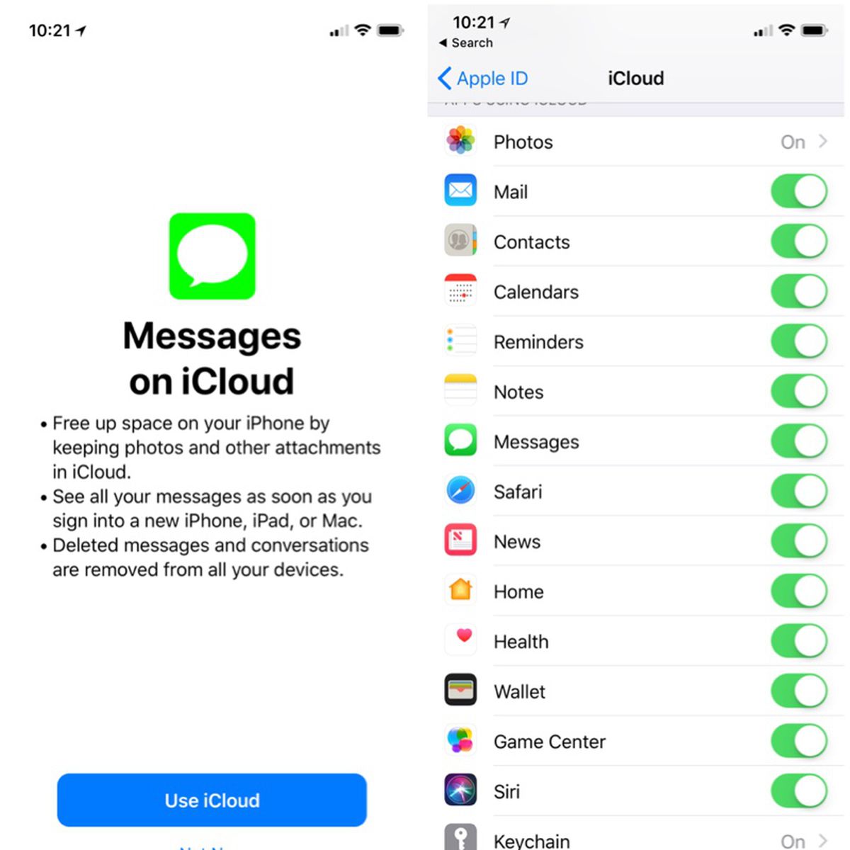 back up messages on icloud