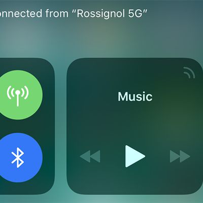 bluetooth wifi control center ios 11