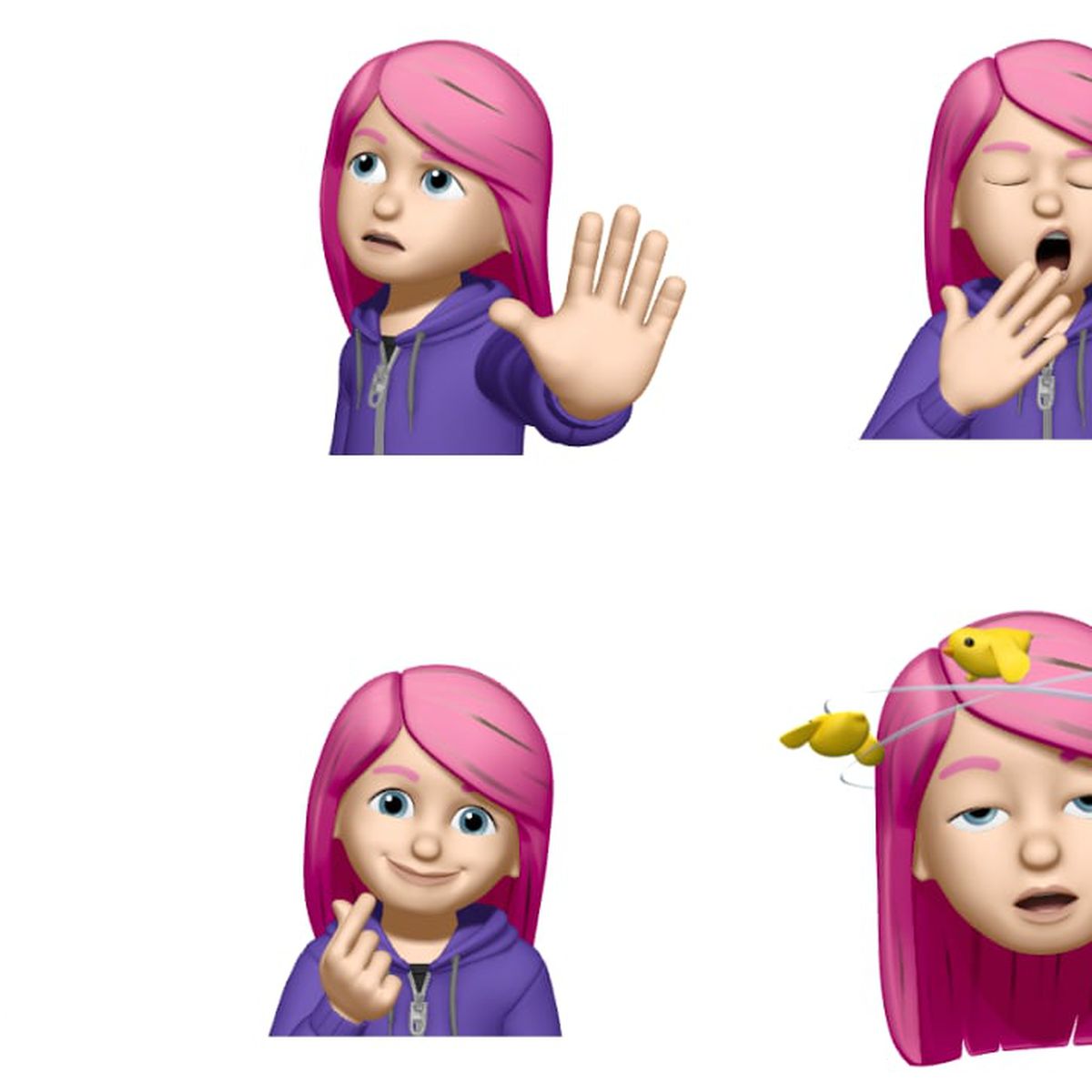 emoji girl hand under chin