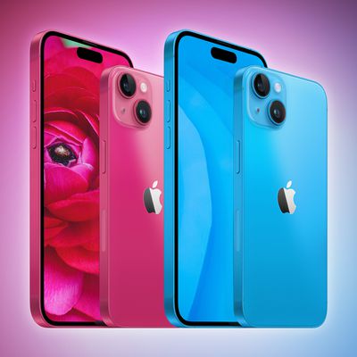 iPhone 15 Cyan and Magenta Frosted Back Feature