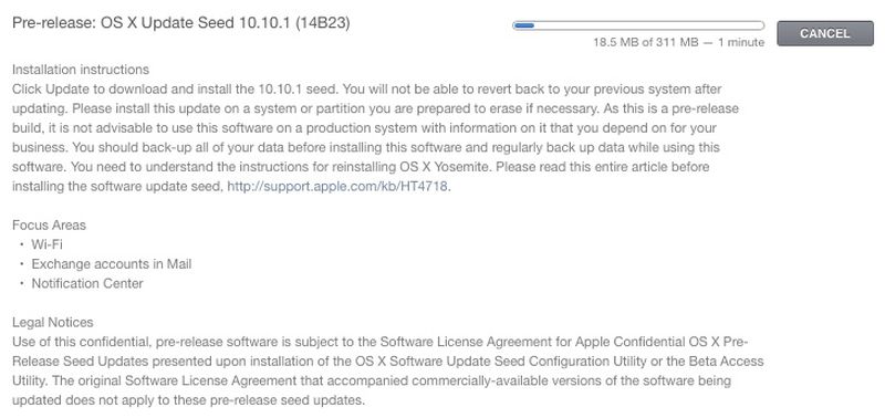 Apple Seeds Second Beta of OS X Yosemite 10.10.1 to Developers - MacRumors