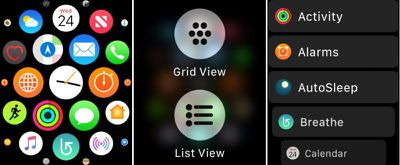 app grid view