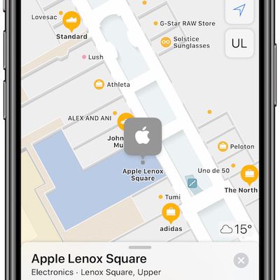 apple maps indoor lenox square