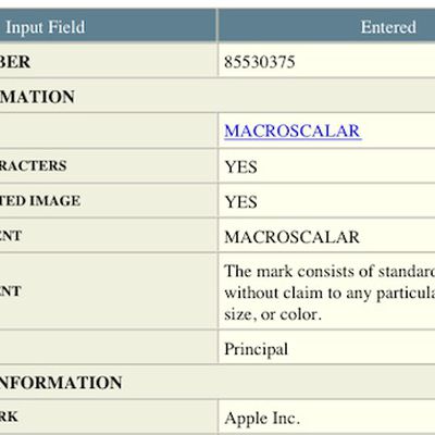 macroscalar trademark application