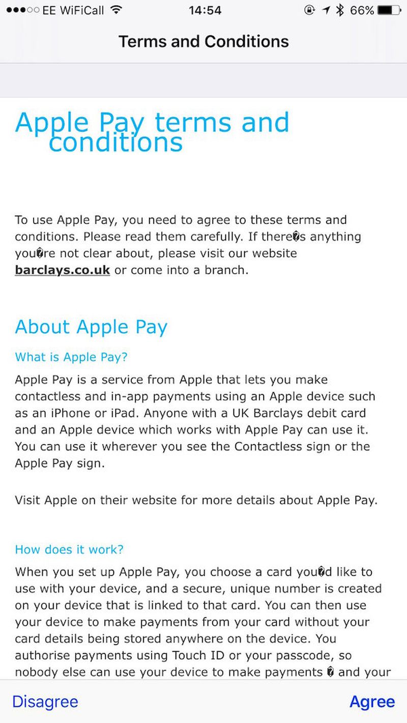 barclays can't add card to apple pay