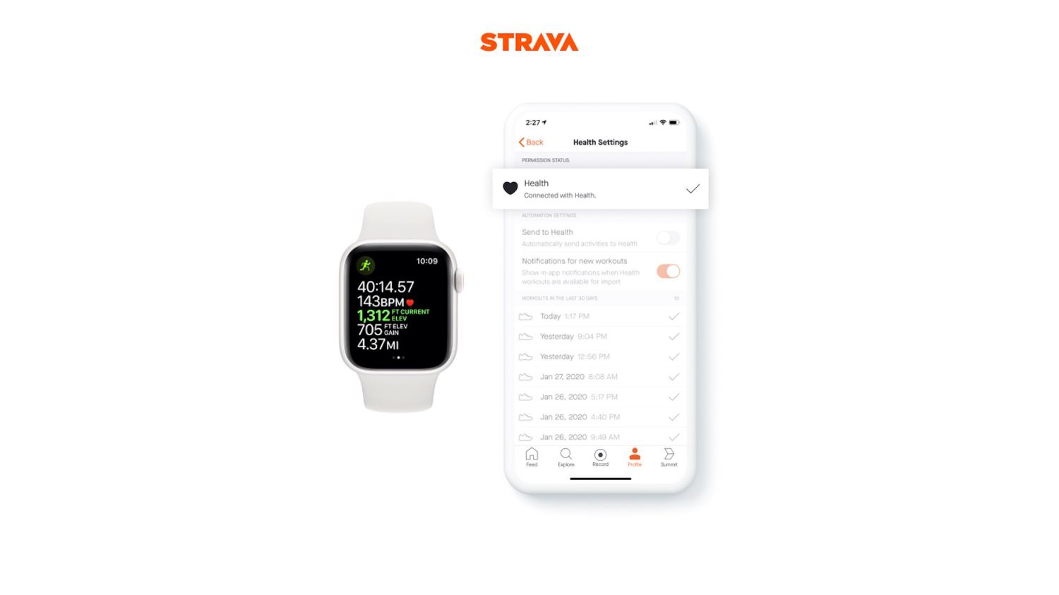 strava and apple watch series 4