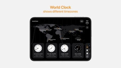 clock app wide view