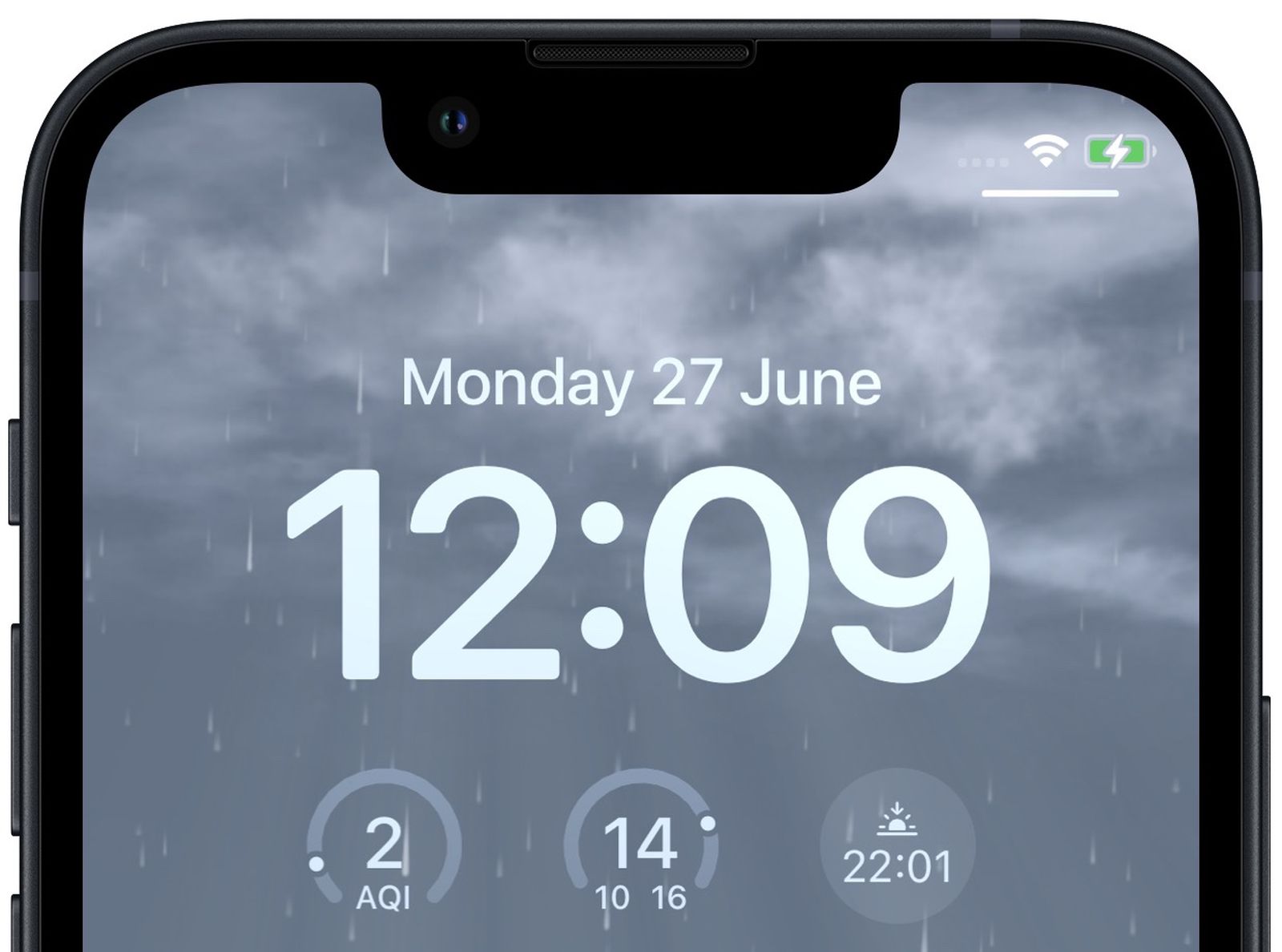 iOS 16: How to Set a Dynamic Weather Lock Screen Wallpaper - MacRumors