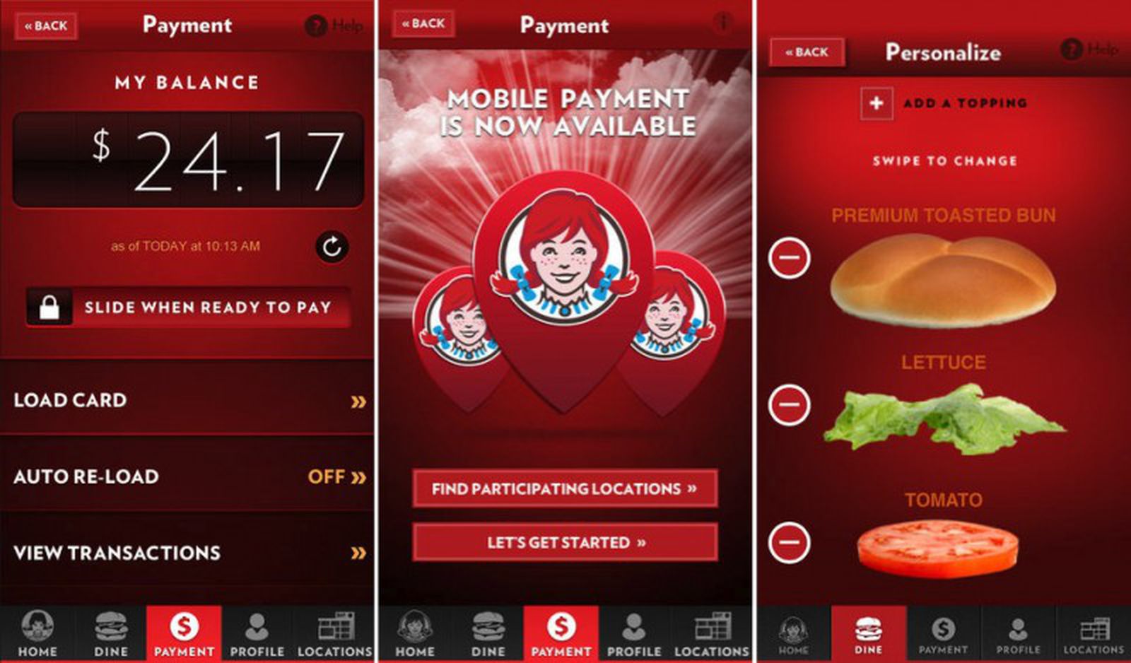 Включи mobile. Mobile app of Wendys.