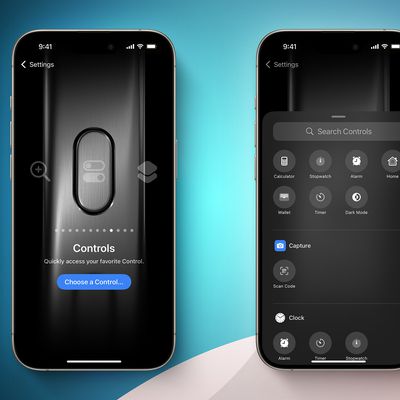 iOS 18 Control Center Toggles for Action Button Feature