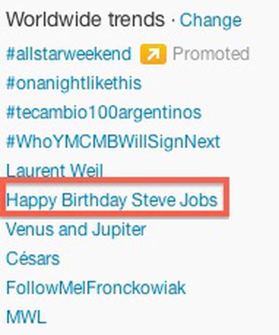 jobs birthday trending twitter