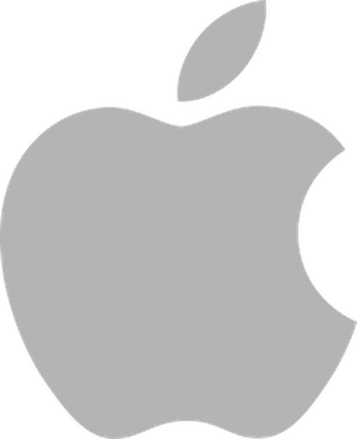 apple logo gray transparent