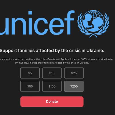 unicef apple Ukraine donations