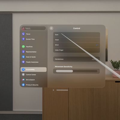 Vision Pro Pointer Control