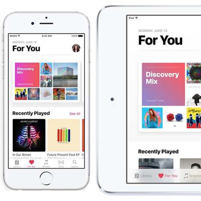 Apple Music iOS 10 iPhone iPad duo