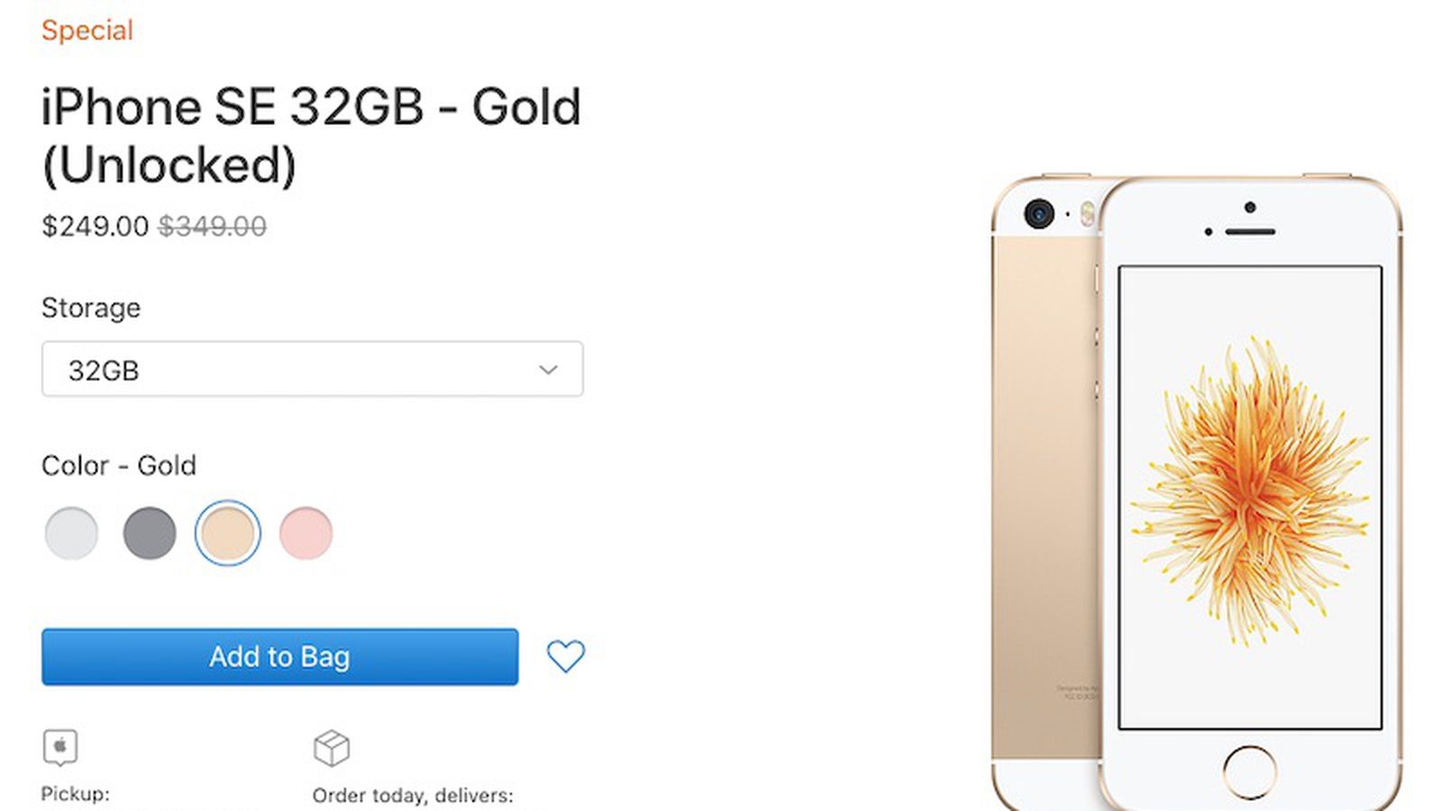 iPhone SE Makes Third Appearance on Apple's Clearance Store at