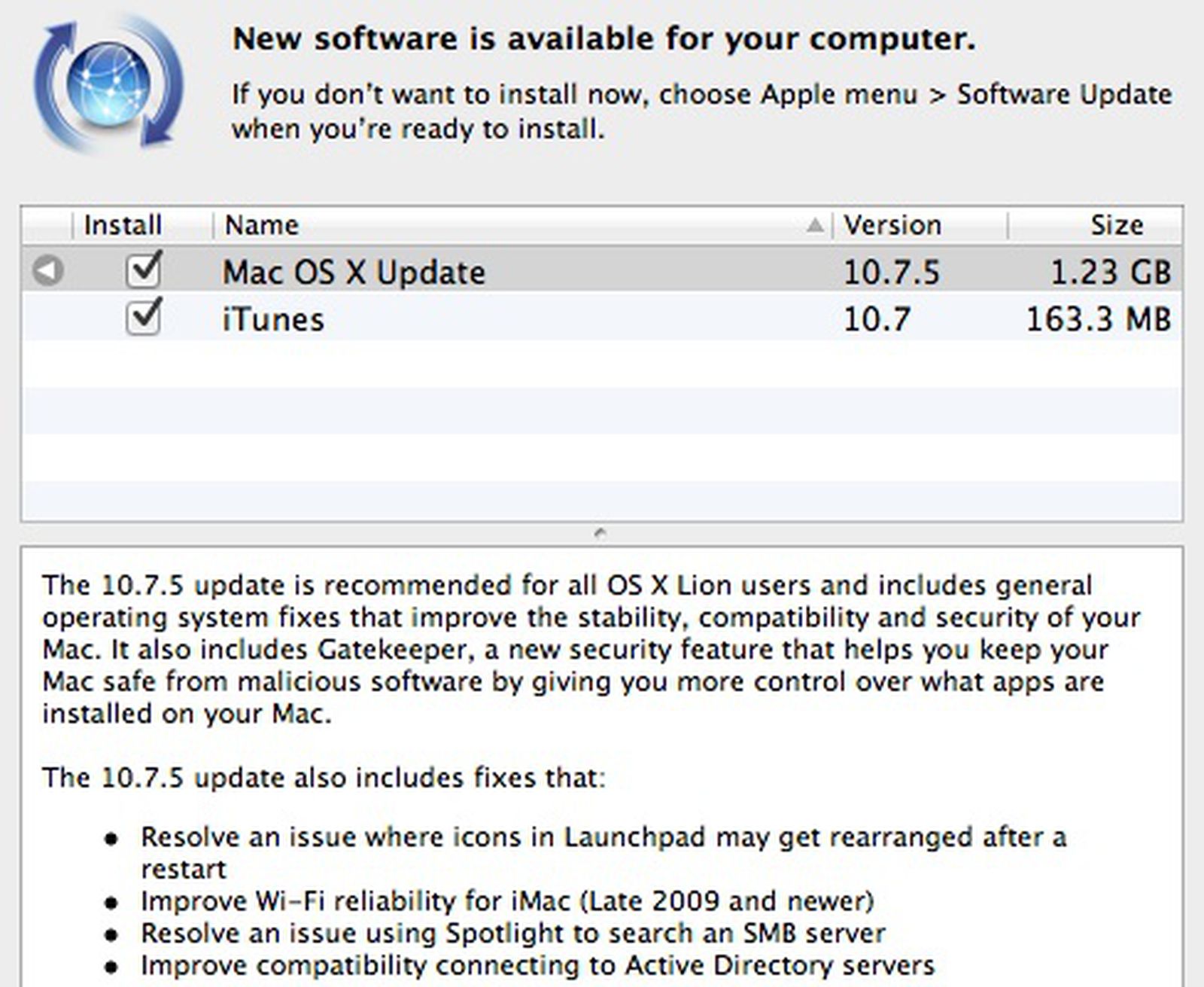 how to update mac os x 10.7.5
