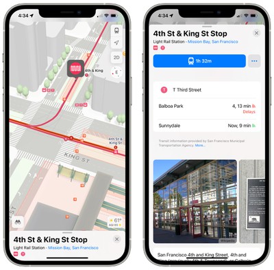 ios 15 maps transit