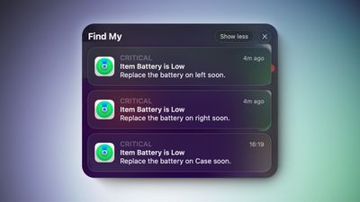 Find My Low Battery Notifications Feature