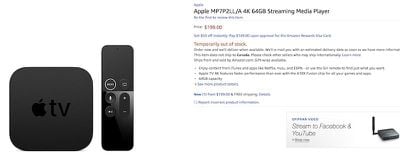 apple tv 4k amazon