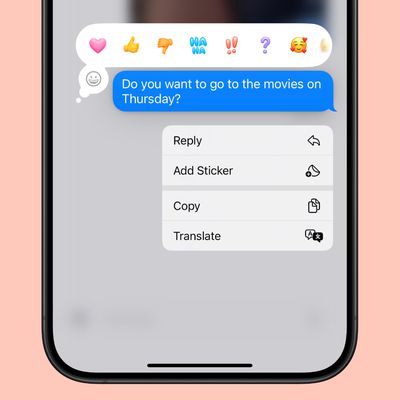 ios 18 messages tapback colors