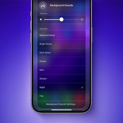 iOS 18 Control Center Background Sounds