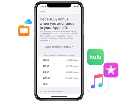 apple bonus credit may 2019