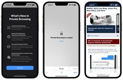 navegación privada safari ios 17