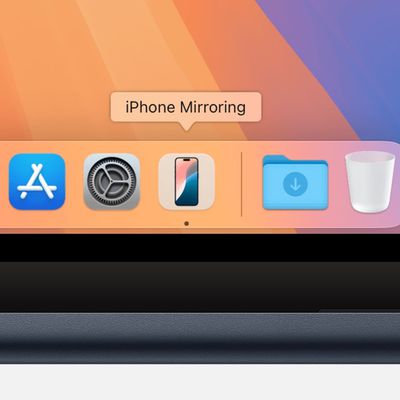 macos sequoia macbook air iphone mirroring app icon in dock