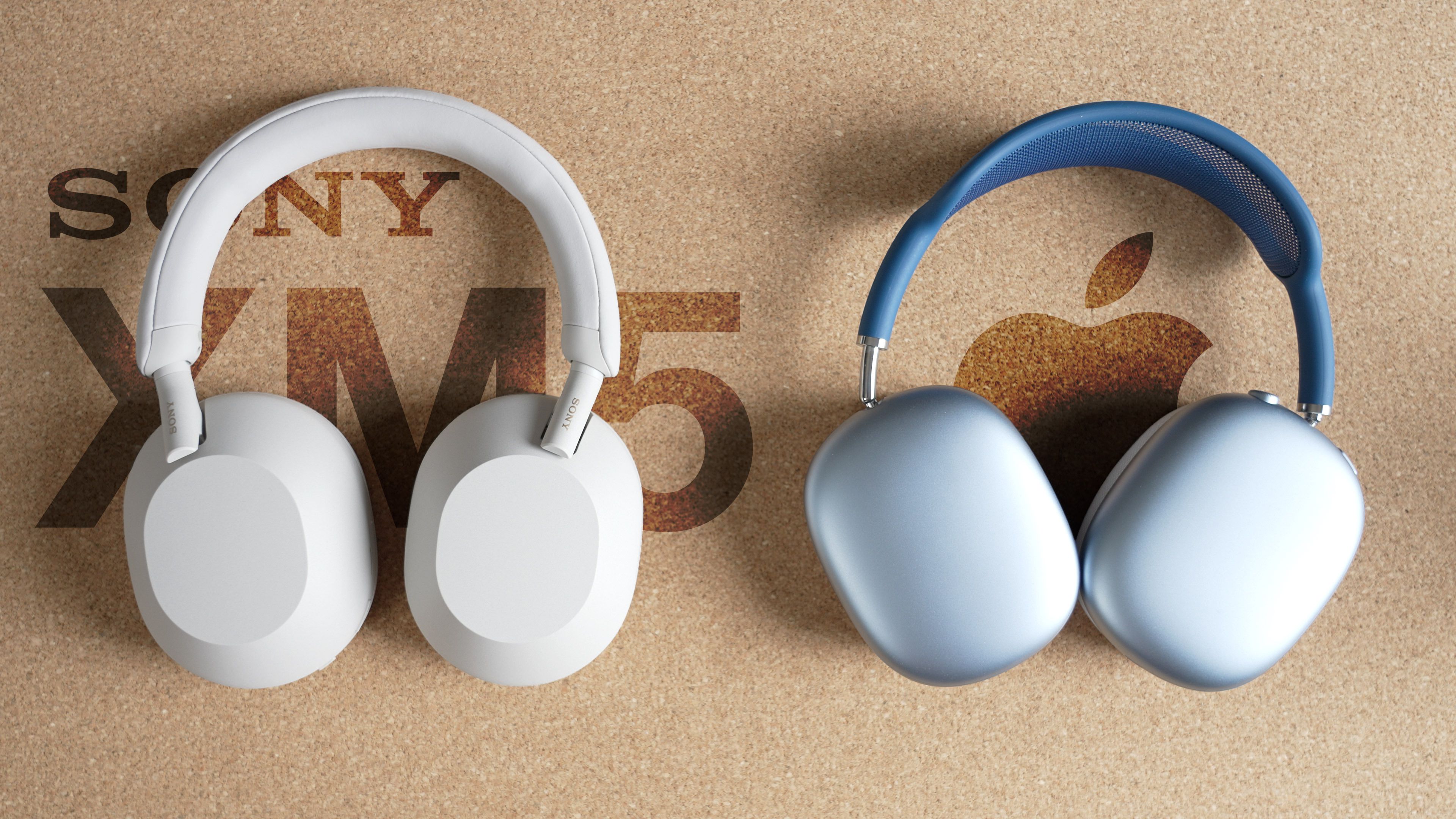Novos fones de ouvido WH-1000XM5 da Sony as opposed to AirPods Max da Apple