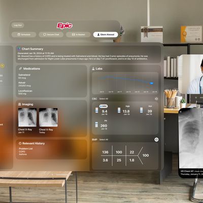 Apple Vision Pro health apps Epic Spatial Computing Concept