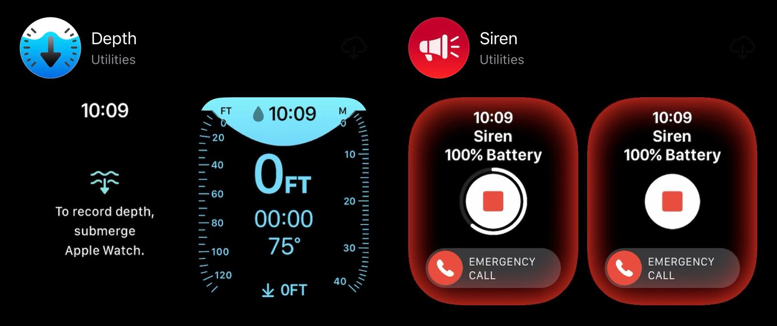 Apple watch clearance sos siren