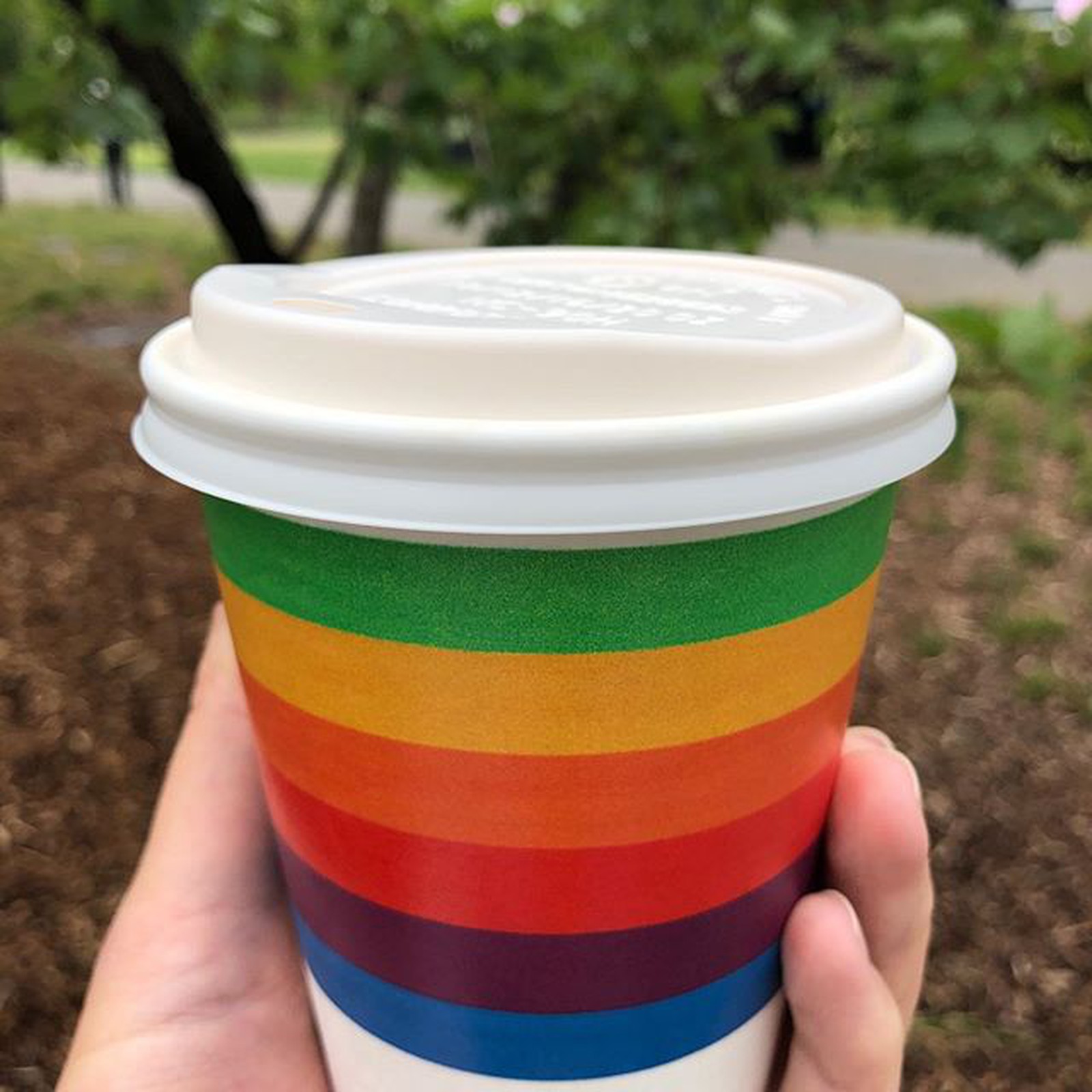 Apple Park Decorated With Rainbow Colors in Celebration of Steve Jobs